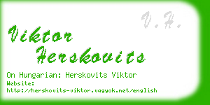 viktor herskovits business card